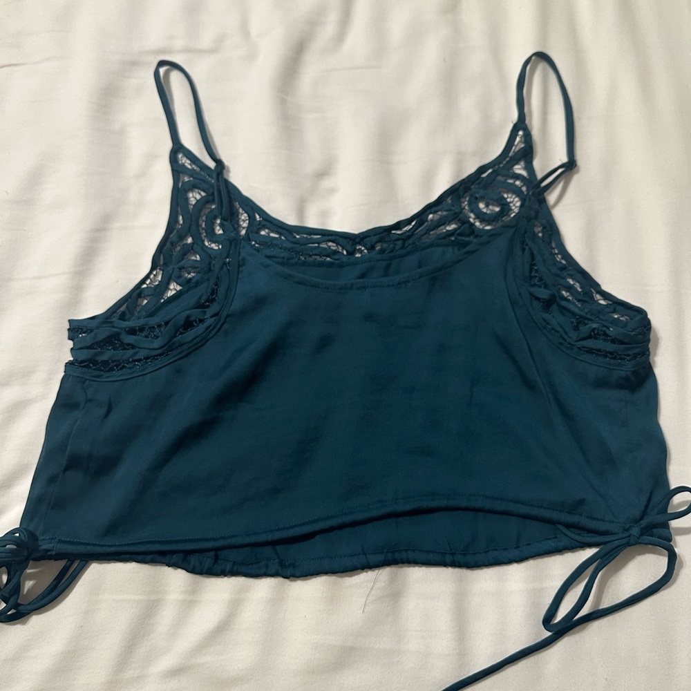 Free People blue crop top